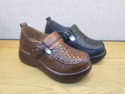 2011春季新款豪行真皮女鞋22192606舒适休闲厚底圆头单鞋专柜正品 商品图3