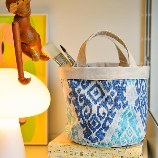 波西米亚手提收纳篮子布艺零食玩具收纳 商品图2