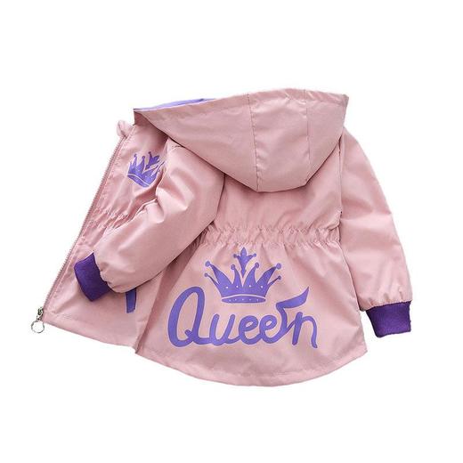 女童风衣外套春秋款2024年新款春装韩版休闲中大儿童洋气连帽开衫 商品图4