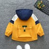儿童外套2024春男女童撞色冲锋衣大口袋工装宝宝韩系连帽衫休闲外衣 商品缩略图4