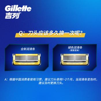 吉列锋隐5致护 剃须刀片替换装4刀头 5层刀片剃刮胡须刀手动 男士 京东自营旗舰 非吉利 商品图2