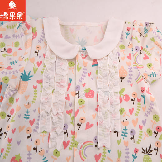 棉果果夏季女童 碎花对开连体衣连身衣哈衣M222722219263 商品图2