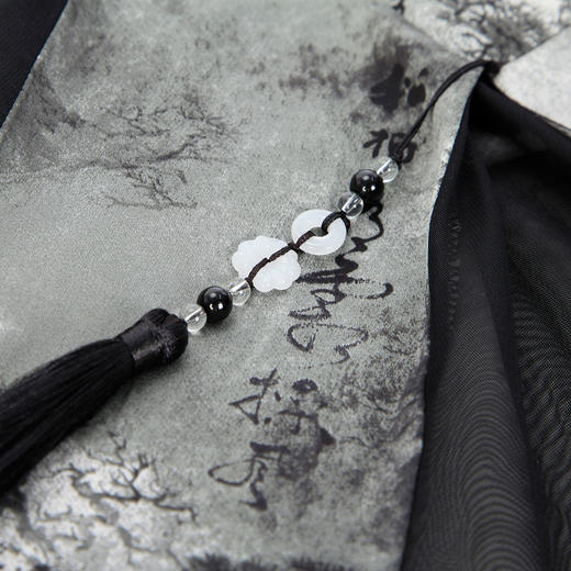 PF501斯尔丽2024新款国风复古优雅插片式水墨画飘逸显瘦半裙伞裙半截裙 商品图4