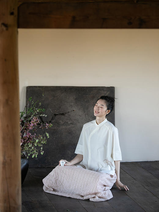 牧衣游原创 手绣净棉衬衫轻薄细腻古朴中式上衣百搭衬衣新款 素问 商品图3