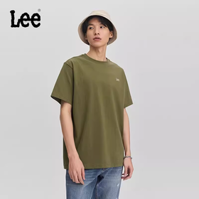 Lee商场同款舒适版圆领刺绣小Logo男短袖T恤多色休闲LMT0067744DR00FA05170