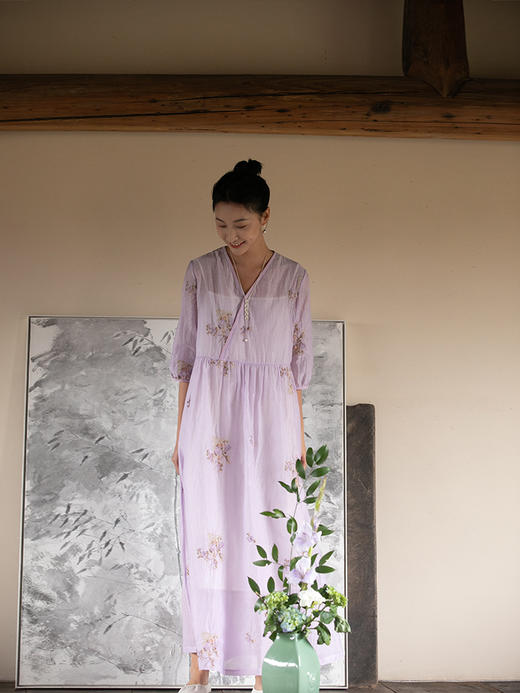 牧衣游原创 丝棉匹绣连衣裙 限量福利款 韶华行【不支持会员折】 商品图3