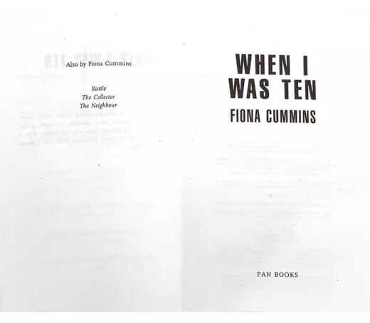 当我十岁时 悬疑小说 Fiona Cummins 英文原版 When I Was Ten 外国文学小说书 商品图2