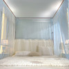 自然醒A类U型导轨蚊帐加密加厚滑轮轨道落地家用卧室防尘顶白色2406HH 商品缩略图5