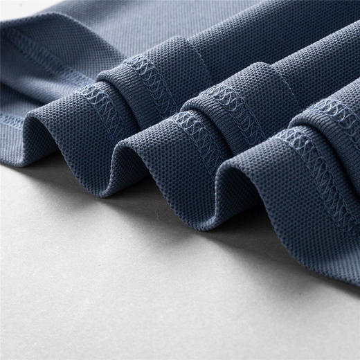 【撞色领】罗蒙春秋款男士仿丝光polo衫男长袖t恤男商务男士polo衫长袖 商品图9