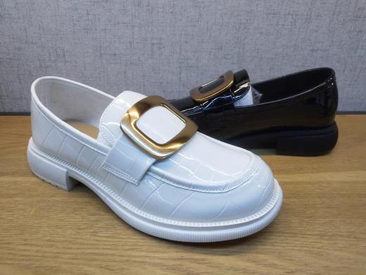 2022春季新款豪行真皮休闲女鞋22101011时尚套脚低跟乐福单鞋正品 商品图4