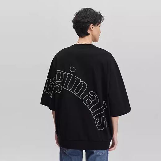 Lee商场同款舒适圆领大Logo黑色男短袖T恤LMT007462203401K11000 商品图1