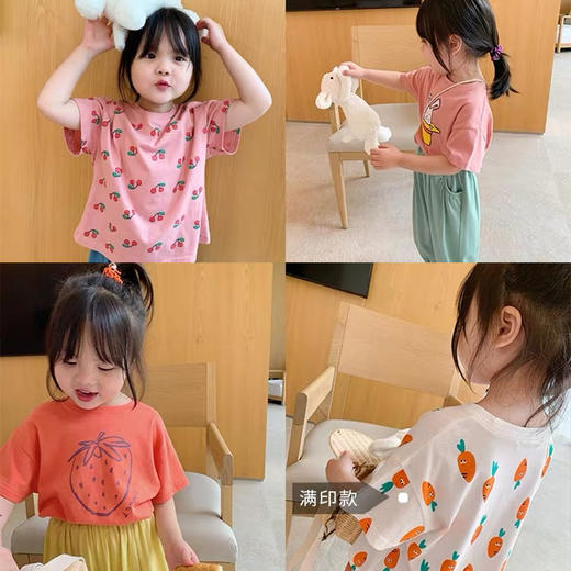 【39.9到手3件】2024年新款中小童A类纯棉T恤马卡龙色系 商品图3