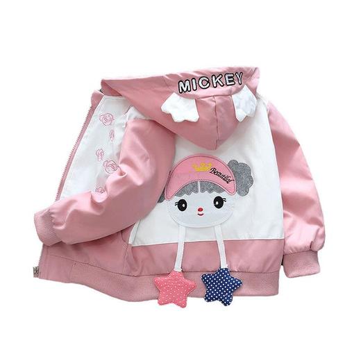 儿童装女童外套春装2024新款宝宝中小童运动夹克洋气冲锋衣上衣潮 商品图4