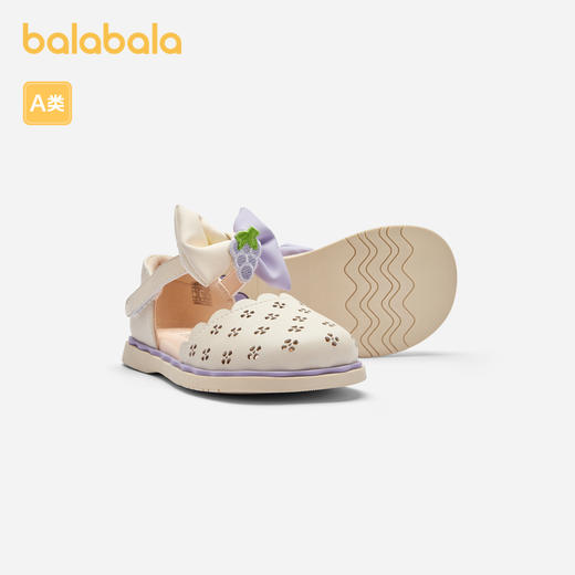 巴拉巴拉童鞋儿童公主鞋女童凉鞋夏季新款甜美文艺小皮鞋防滑 商品图1
