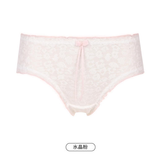 都市丽人基础系列蕾丝网布内裤女提花女士内裤低腰三角内裤LK43A4 商品图11