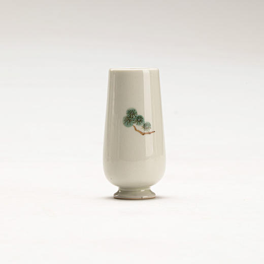 束刻秘青手绘文人雅植闻香杯/秘青釉手绘聚香杯 陶瓷 岩茶用喝茶单杯品茗杯 高款杯 商品图9