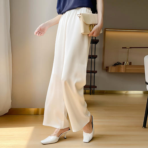 纤束马气质典雅百搭亲肤阔腿裤 JG-169 商品图2