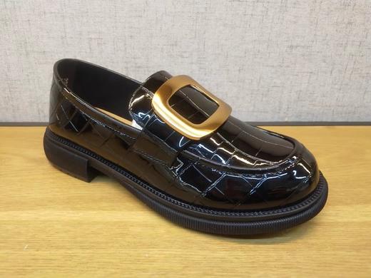 2022春季新款豪行真皮休闲女鞋22101011时尚套脚低跟乐福单鞋正品 商品图0