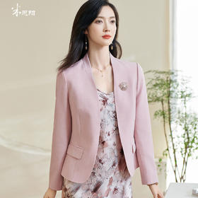 米思阳2026春季新款职业气质女士粉色西装外搭小个子炸街外套1133
