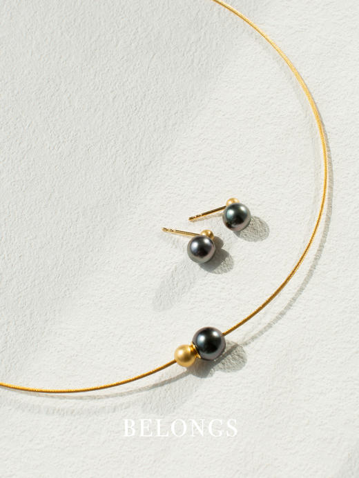 订购7周到｜Eva Strepp-Two Tahiti-大溪地珍珠 项链（金色）［德国设计师］ 商品图2