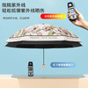 防晒遮阳伞【黑胶手动 大三折反向雨伞女】伞田园古风款式折叠伞 商品缩略图1