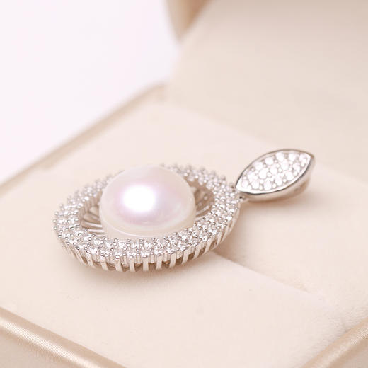 美裕 925银 淡水珍珠吊坠（不含链）10-11mm白 107853 商品图2