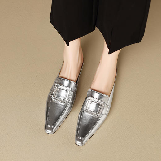 【预售5天】春夏新款，简约法式个性半包拖鞋BY-H2219 商品图2