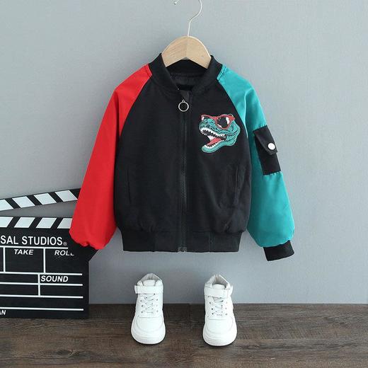 儿童外套春秋男童夹克童装2024新款潮童风衣中大童上衣洋气棒球服 商品图2