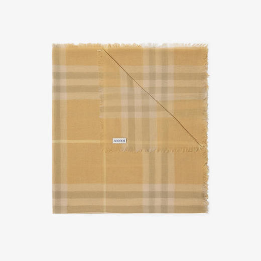 BURBERRY 巴宝莉 女士格纹羊毛围巾 格子 8080098 A3743 商品图1