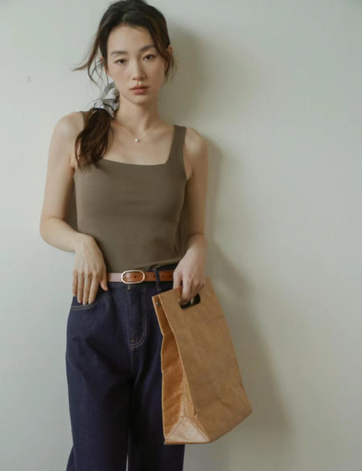 老米优品/ 优雅法式《方领吊带无痕美背背心》带胸垫打底内衣 简约舒服高颜值~人手N件！ 商品图14