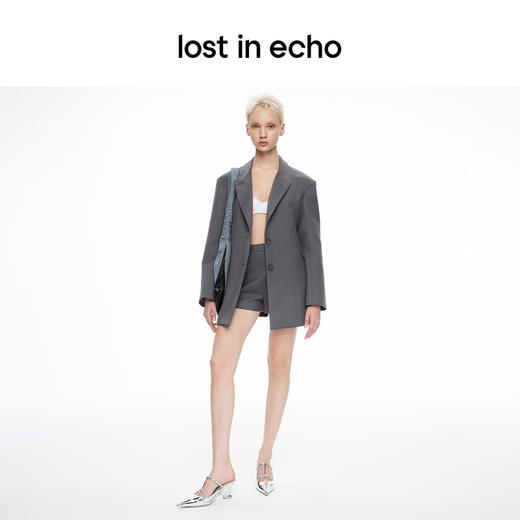 lost in echo2024春夏新款尖头拼接细带异形跟猫跟凉拖高跟鞋时尚 商品图1