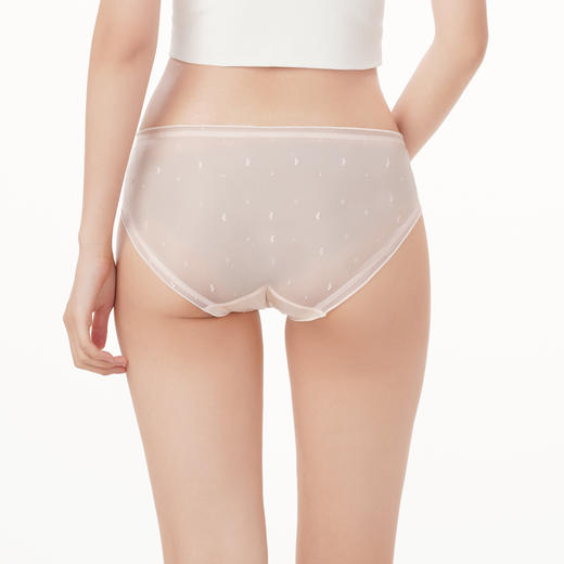 都市丽人基础系列蕾丝网布内裤女锦提花女士内裤低腰三角内裤LK43C4 商品图3