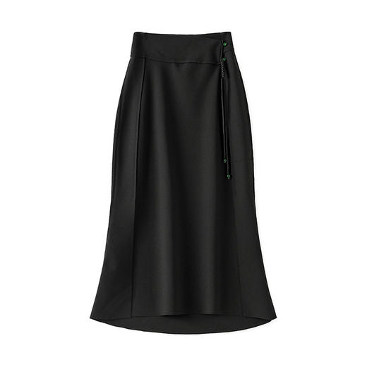 简约时髦，立体裁弹力乱麻轻奢高腰半身裙子WLZD-2405301 商品图4