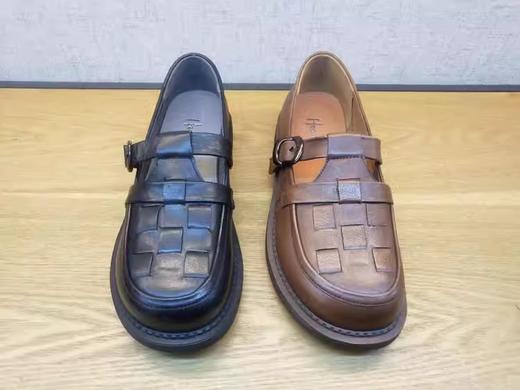 2022春季新款豪行真皮女鞋22192016中口平底英伦复古休闲单鞋正品 商品图5