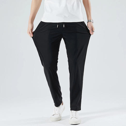 【夏季薄款】【冰丝高弹】【新款DDY】大依优型大码休闲裤弹力加肥加大号肥佬宽松大号休闲长裤男装胖子男士 商品图2