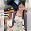 <曾小咸推荐> 【美式甜心】杏拼灰印花插肩袖 商品缩略图0