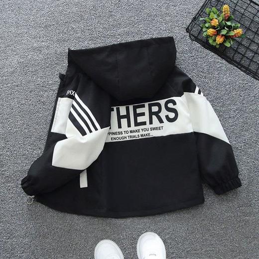 男童外套春秋装2024新款秋季炸街男孩连帽风衣女童洋气上衣棒球服 商品图1