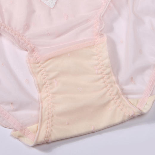 都市丽人基础系列蕾丝网布内裤女锦提花女士内裤低腰三角内裤LK43C4 商品图7