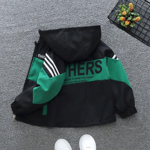 男童外套春秋装2024新款秋季炸街男孩连帽风衣女童洋气上衣棒球服 商品图0