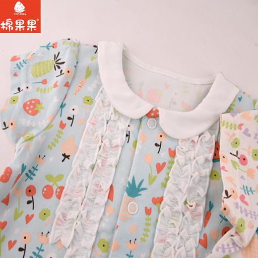 棉果果夏季女童 碎花对开连体衣连身衣哈衣M222722219263 商品图4