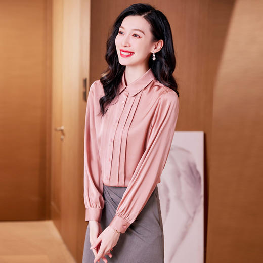 重磅真丝衬衫漂亮别致上衣KQ-97655 商品图1