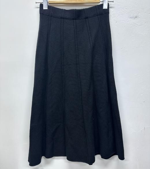 110WS压明线净色百搭毛织半身裙31023（黑） 冬季 313084032105 商品图3