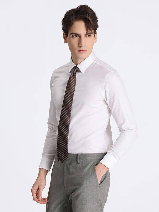 callisto白色纯棉长袖衬衫 STSTL176H 商品图2