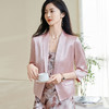 剩S/M/L/XL/XXL 米思阳2026春季新款气质高级感醋酸西装外套宽松七分袖弹力上衣女0496 商品缩略图1