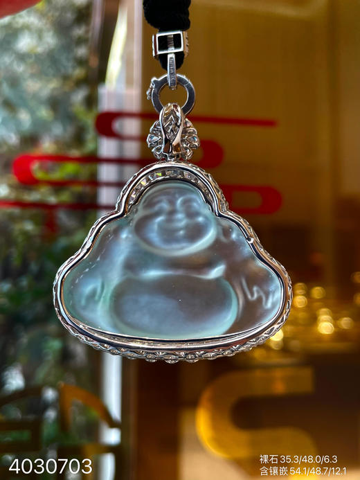 玻璃种飘翠佛公挂坠【4030703】具体价格微信咨询 商品图7