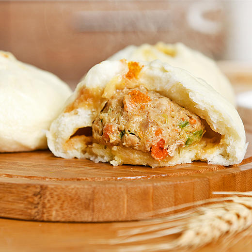 蟹黄大肉包 肉馅鲜嫩鲜香美味 加热即食简单便捷 6只装900克/盒（江苏顺丰发货）14点前当日发货，14点后次日发货 商品图1