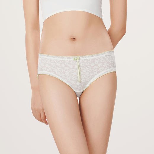 都市丽人基础系列蕾丝网布内裤女提花女士内裤低腰三角内裤LK43A4 商品图1