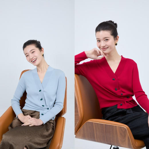【必入单品】噢蜜ooomeooo新中式两穿羊毛开衫 商品图0