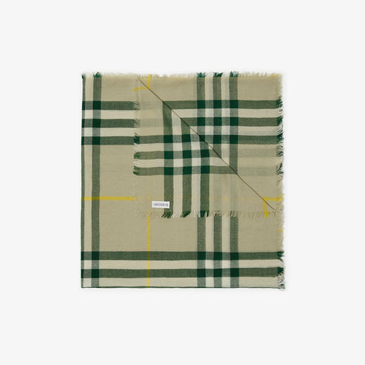 BURBERRY 巴宝莉 男女通用格纹羊毛围巾 格子 8080099 B7311 商品图1
