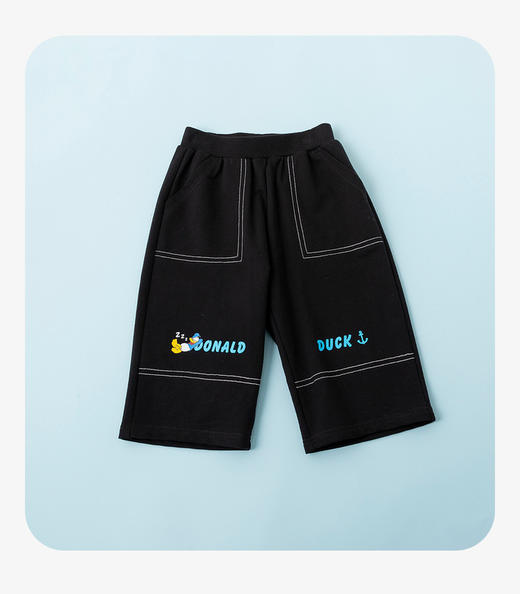 【商城同款】迪士尼唐老鸭潮帅夏季新款男童七分裤232DK0531 商品图3